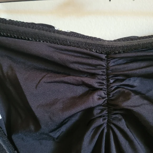 Onia One Piece Swim Suit XS White Black Floral Strapless - Picture 9 of 9